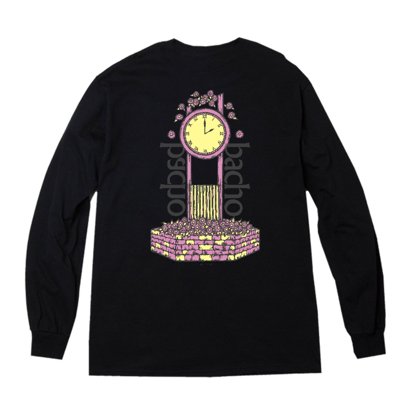 Clock Long Sleeve T-shirts(Black/Military Green/Maroon)